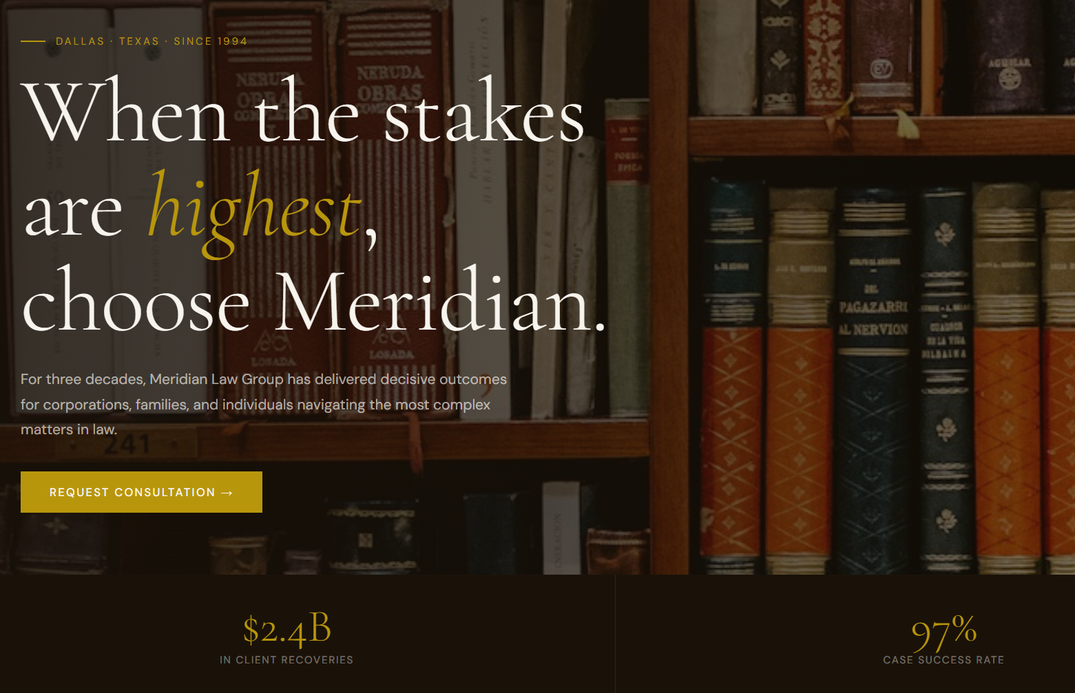 Meridian Law Group website